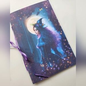 Junk Journal Booklet "BEWITCHED NIGHT"  HANDMADE Cards, Pockets GRIMOIRE